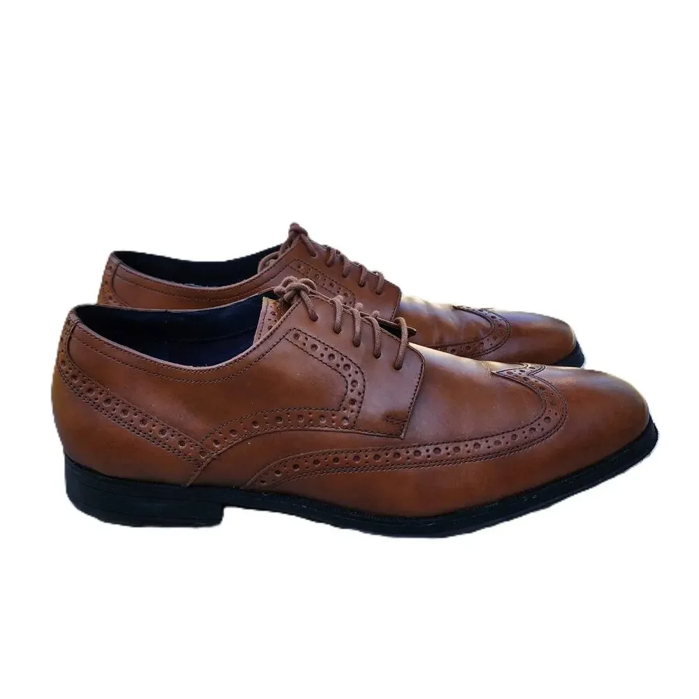 Cole Haan Grand 0s Signature Leather Brogue Wingtip Oxfords 8.5